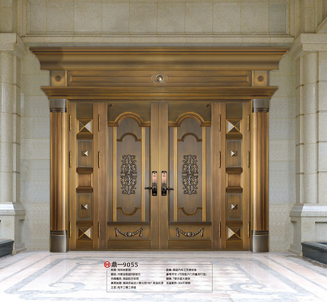 別墅四開子母銅門